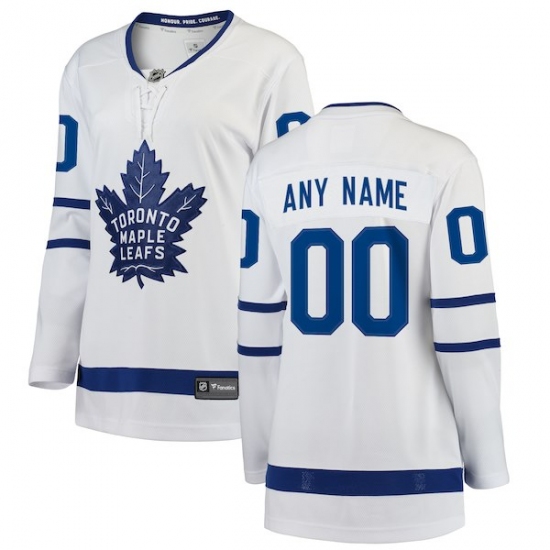 Women's Toronto Maple Leafs Fanatics Branded White Away Breakaway Custom Jersey - Ujersey