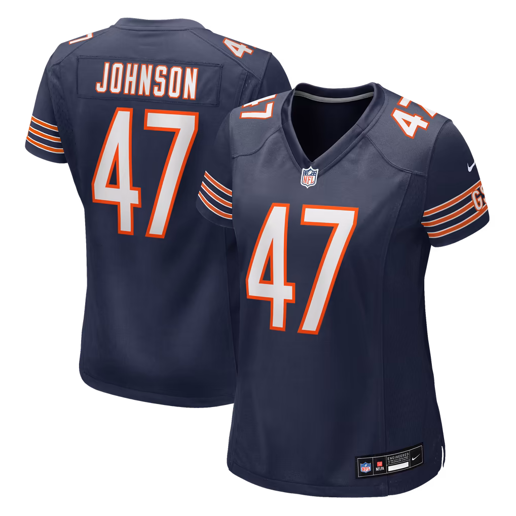 Women's Chicago Bears Buddy Johnson Nike Navy Team Game Jersey - Ujersey