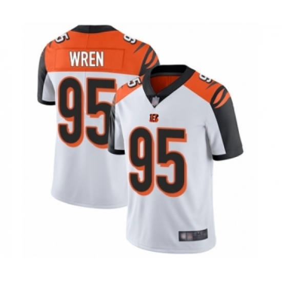 Men's Cincinnati Bengals #95 Renell Wren White Vapor Untouchable Limited Player Football Jersey - Ujersey