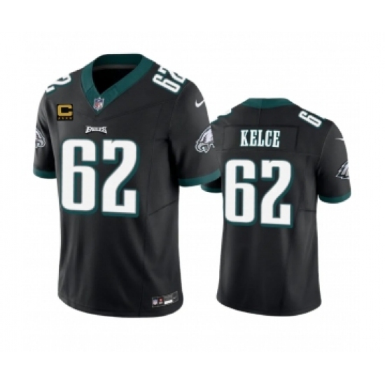 Men's Nike Philadelphia Eagles #62 Jason Kelce Black 2023 F.U.S.E. 4-Star C Vapor Vapor Untouchable Limited Football Stitched Jersey - Ujersey