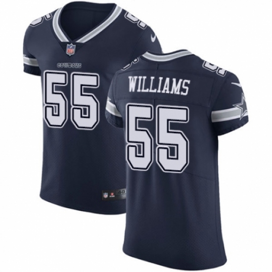 Men's Nike Dallas Cowboys #55 Leighton Vander Esch Navy Blue Team Color Vapor Untouchable Elite Player NFL Jersey - Ujersey