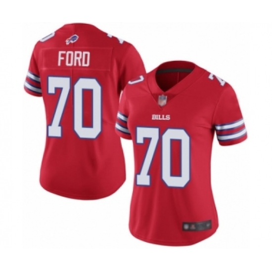 Women's Buffalo Bills #70 Cody Ford Limited Red Rush Vapor Untouchable Football Jersey - Ujersey