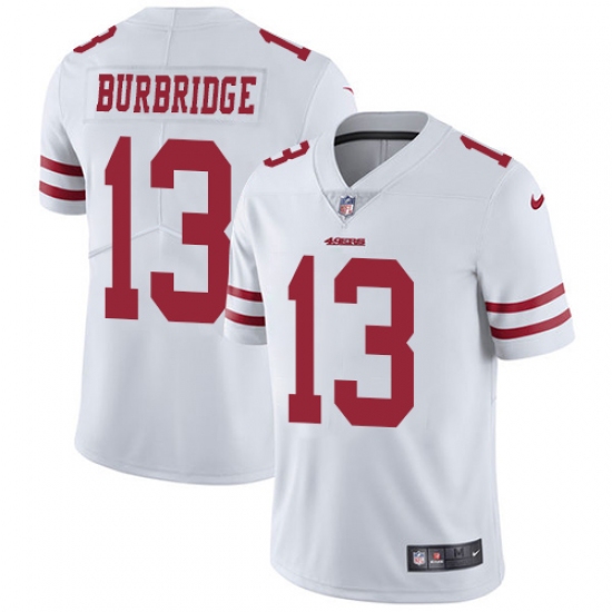 Youth Nike San Francisco 49ers #13 Aaron Burbridge White Vapor Untouchable Limited Player NFL Jersey - Ujersey