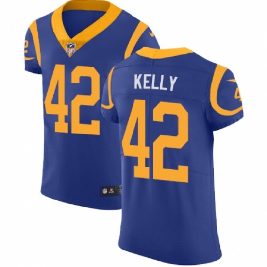 Men's Nike Los Angeles Rams #42 John Kelly Royal Blue Alternate Vapor Untouchable Elite Player NFL Jersey - Ujersey