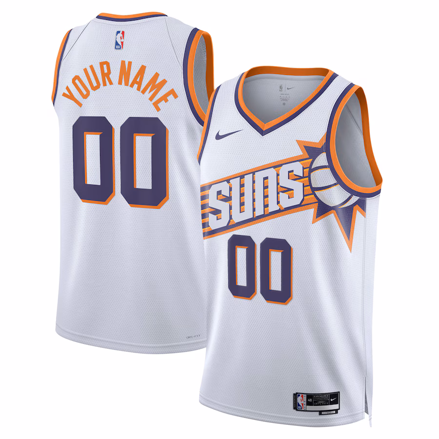 Unisex Phoenix Suns  Nike White Swingman Custom Jersey - Association Edition - Ujersey NHL