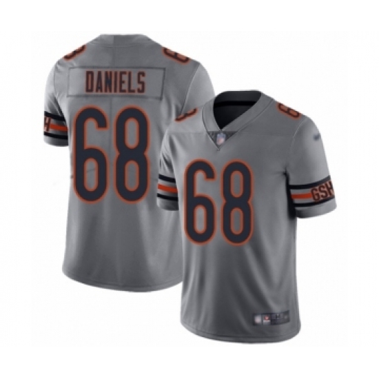 Men's Chicago Bears #68 James Daniels Limited Silver Inverted Legend Football Jersey - Ujersey