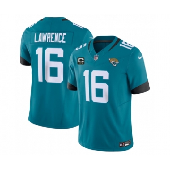 Men's Jacksonville Jaguars #16 Trevor Lawrence Teal 2023 F.U.S.E With 3- Star C Patch Vapor Untouchable Limited Football Stitched Jersey - Ujersey
