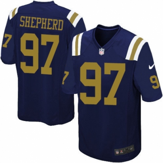 Youth Nike New York Jets #97 Nathan Shepherd Limited Navy Blue Alternate NFL Jersey - Ujersey