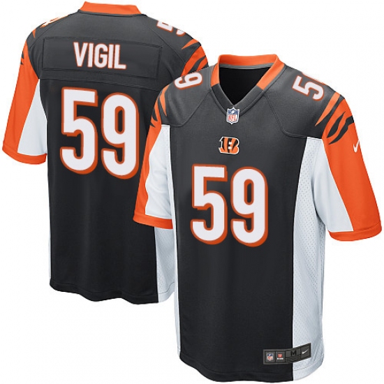 Men's Nike Cincinnati Bengals #59 Nick Vigil Game Black Team Color NFL Jersey - Ujersey