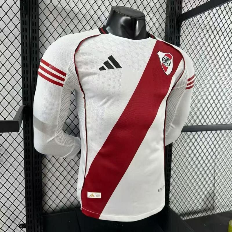 River Plate Soccer Jersey Home Long Sleeve Shirt 2025/26 - U-jersey