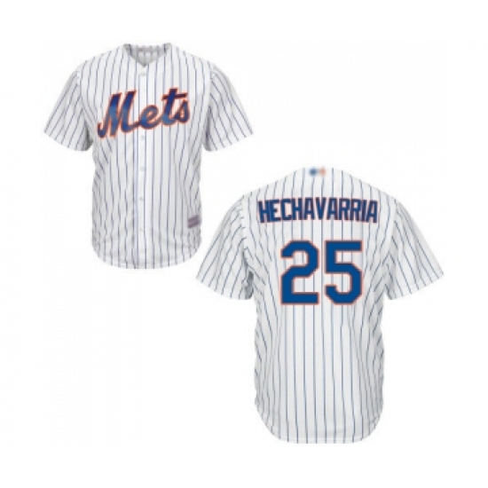 Youth New York Mets #25 Adeiny Hechavarria Authentic White Home Cool Base Baseball Jersey - Ujersey
