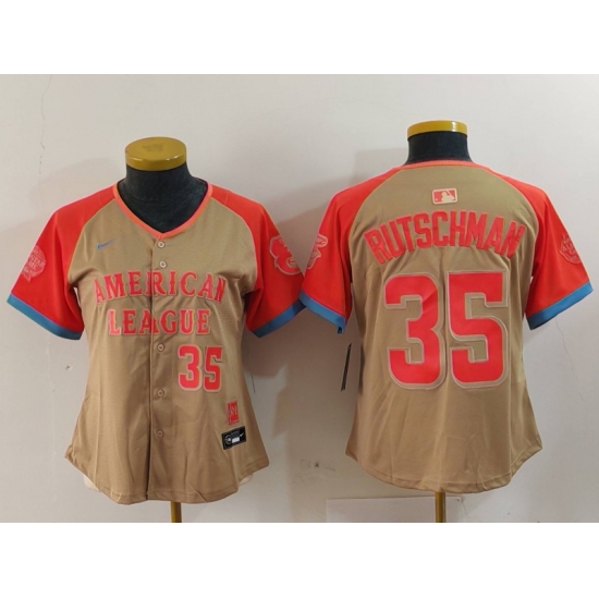 Women's Baltimore Orioles #35 Adley Rutschman Number Cream 2024 All Star Limited Stitched Jersey - Ujersey