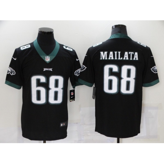 Men's Philadelphia Eagles #68 Jordan Mailata Nike Midnight Black Limited Jersey - Ujersey