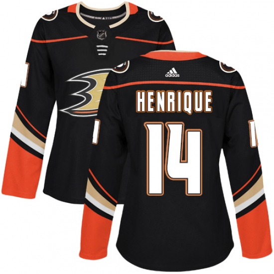 Women's Adidas Anaheim Ducks #14 Adam Henrique Authentic Black Home NHL Jersey - Ujersey