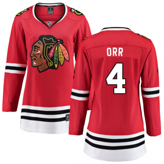 Women's Chicago Blackhawks #4 Bobby Orr Fanatics Branded Red Home Breakaway NHL Jersey - Ujersey