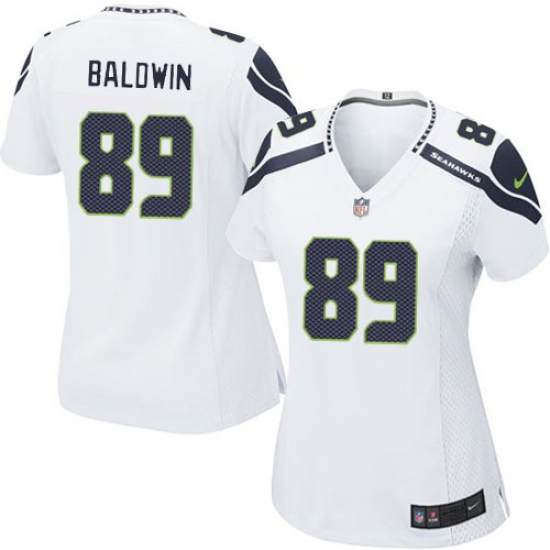 Women's Nike Seattle Seahawks #89 Doug Baldwin Game White NFL Jersey - Ujersey