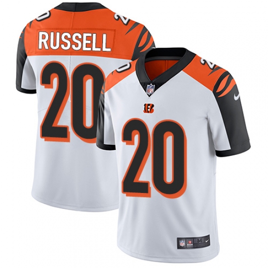 Men's Nike Cincinnati Bengals #20 KeiVarae Russell Vapor Untouchable Limited White NFL Jersey - Ujersey