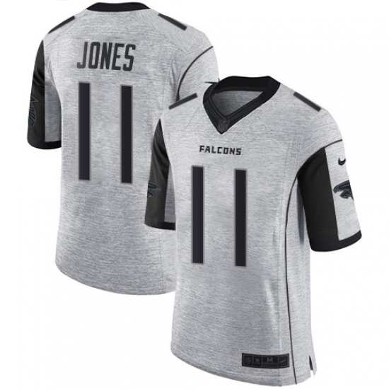 Men's Nike Atlanta Falcons #11 Julio Jones Limited Gray Gridiron II NFL Jersey - Ujersey