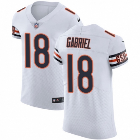 Men's Nike Chicago Bears #18 Taylor Gabriel White Vapor Untouchable Elite Player NFL Jersey - Ujersey