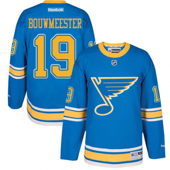 Youth Reebok St. Louis Blues #19 Jay Bouwmeester Authentic Blue 2017 Winter Classic NHL Jersey - Ujersey