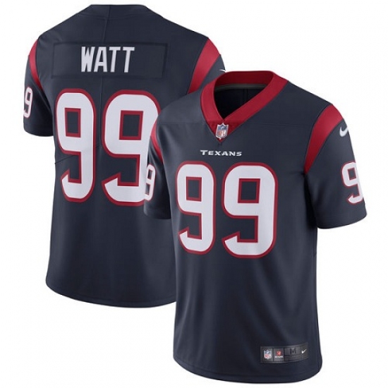 Men's Nike Houston Texans #99 J.J. Watt Limited Navy Blue Team Color Vapor Untouchable NFL Jersey - Ujersey