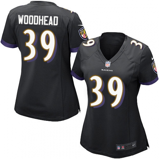 Women's Nike Baltimore Ravens #39 Danny Woodhead Game Black Alternate NFL Jersey - Ujersey