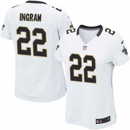 Women's Nike New Orleans Saints #22 Mark Ingram Game White NFL Jersey - Ujersey