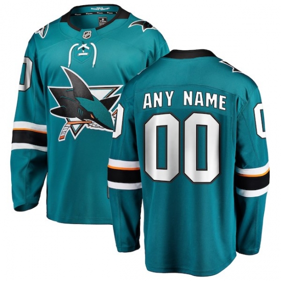 Men's San Jose Sharks Fanatics Branded Teal Home Breakaway Custom Jersey - Ujersey