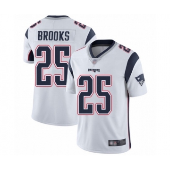 Men's New England Patriots #25 Terrence Brooks White Vapor Untouchable Limited Player Football Jersey - Ujersey