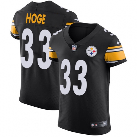Men's Nike Pittsburgh Steelers #33 Merril Hoge Black Team Color Vapor Untouchable Elite Player NFL Jersey - Ujersey