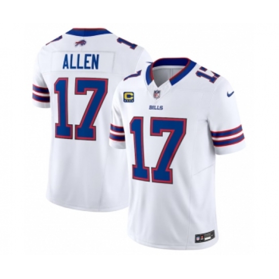 Men's Nike Buffalo Bills #17 Josh Allen White 2023 F.U.S.E. 4-Star C Vapor Untouchable Limited Football Stitched Jersey