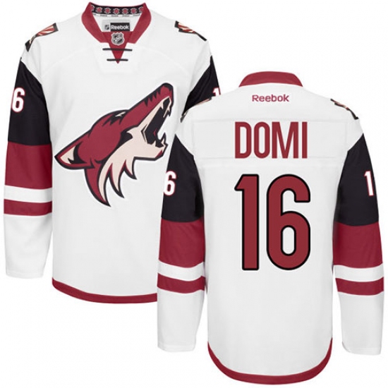 Women's Reebok Arizona Coyotes #16 Max Domi Authentic White Away NHL Jersey - Ujersey