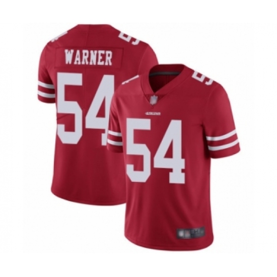 Youth San Francisco 49ers #54 Fred Warner Red Team Color Vapor Untouchable Limited Player Football Jersey - Ujersey
