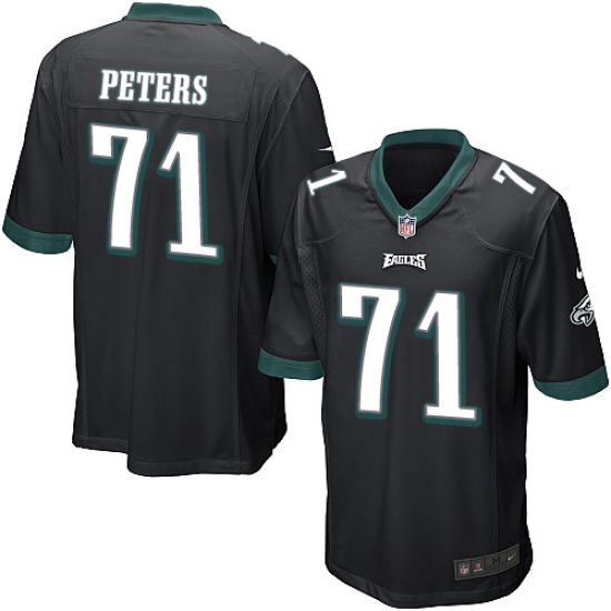 Men's Nike Philadelphia Eagles #71 Jason Peters Game Black Alternate NFL Jersey - Ujersey