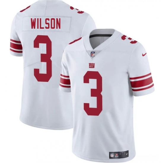 Men's New York Giants #3 Russell Wilson White 2025 Vapor Untouchable Limited Football Stitched Jersey - Ujersey