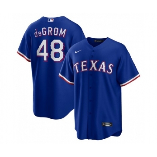 Men's Texas Rangers #48 Jacob deGrom Royal Cool Base Stitched Baseball Jersey - Ujersey