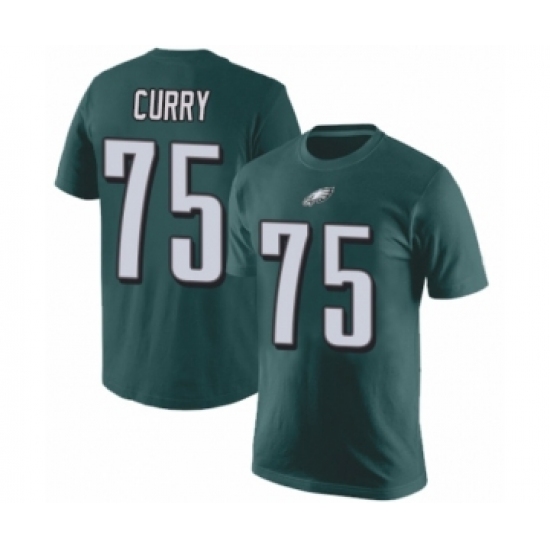 Philadelphia Eagles #75 Vinny Curry Green Rush Pride Name & Number T-Shirt - Ujersey