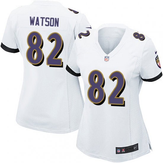 Women's Nike Baltimore Ravens #82 Benjamin Watson Game White NFL Jersey - Ujersey