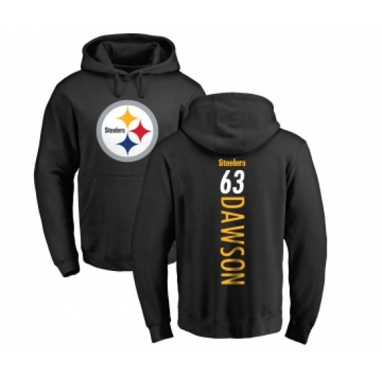 Football Pittsburgh Steelers #63 Dermontti Dawson Black Backer Pullover Hoodie - Ujersey