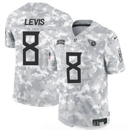 Men's Tennessee Titans #8 Will Levis 2024 F U S E Arctic Camo Salute To Service Limited Stitched Football Jersey - Ujersey