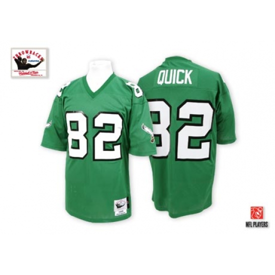 Mitchell and Ness Philadelphia Eagles #82 Mike Quick Green Authentic Throwback NFL Jersey - Ujersey