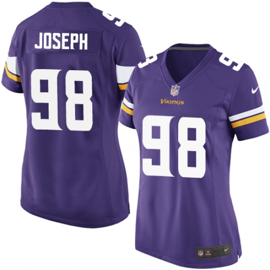 Women's Nike Minnesota Vikings #98 Linval Joseph Game Purple Team Color NFL Jersey - Ujersey