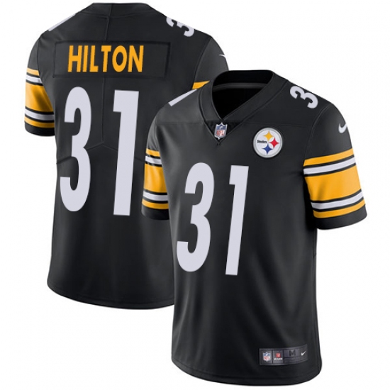 Youth Nike Pittsburgh Steelers #31 Mike Hilton Black Team Color Vapor Untouchable Limited Player NFL Jersey - Ujersey