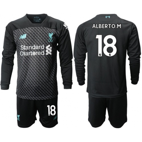 Liverpool #18 Alberto M. Third Long Sleeves Soccer Club Jersey