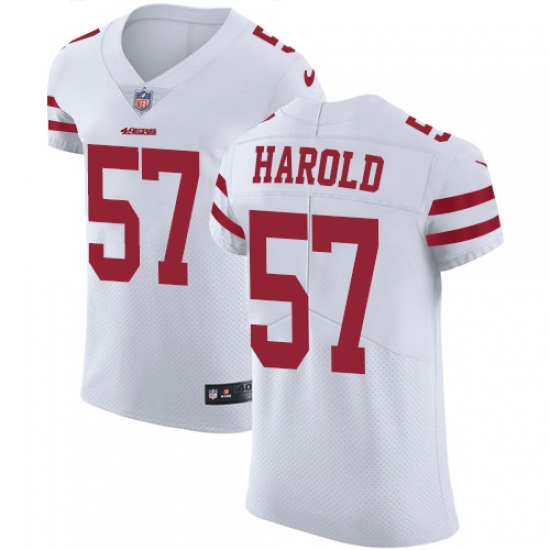 Men's Nike San Francisco 49ers #57 Eli Harold White Vapor Untouchable Elite Player NFL Jersey - Ujersey