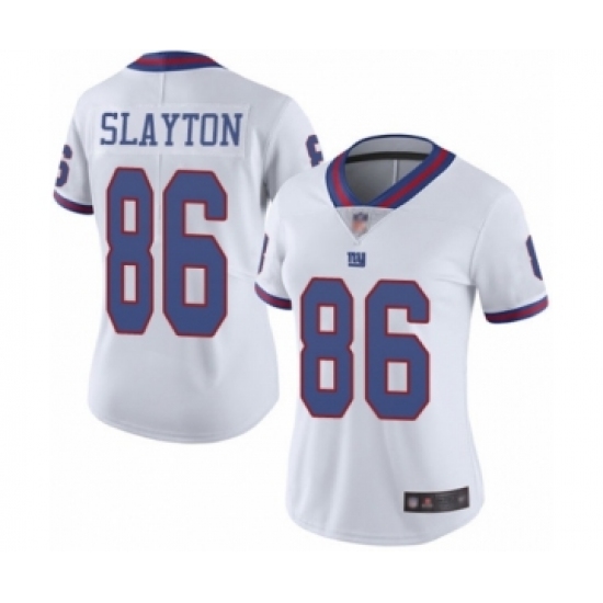Women's New York Giants #86 Darius Slayton Limited White Rush Vapor Untouchable Football Jersey - Ujersey