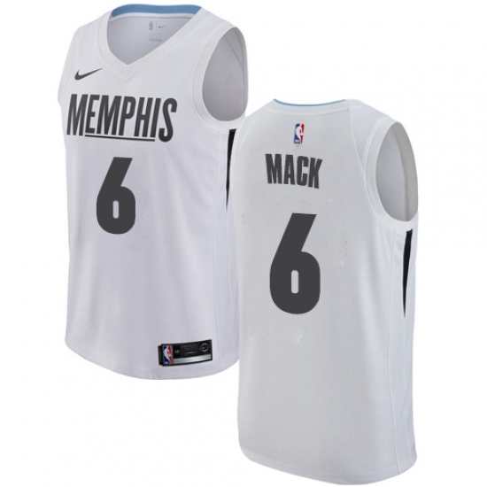 Women's Nike Memphis Grizzlies #6 Shelvin Mack Swingman White NBA Jersey - City Edition - Ujersey