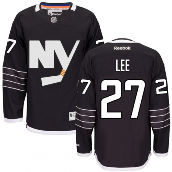 Youth Reebok New York Islanders #27 Anders Lee Authentic Black Third NHL Jersey - Ujersey