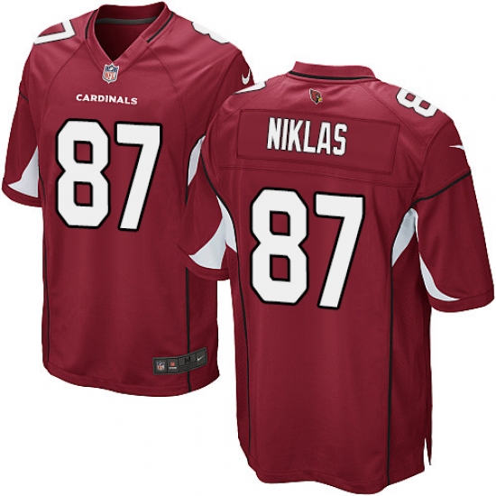 Men's Nike Arizona Cardinals #87 Troy Niklas Game Red Team Color NFL Jersey - Ujersey
