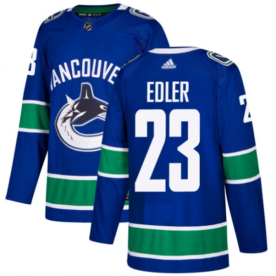 Men's Adidas Vancouver Canucks #23 Alexander Edler Authentic Blue Home NHL Jersey - Ujersey